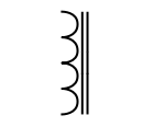 Electrical and Electronics Symbol - Iron Core Inductor