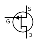 Electrical and Electronics Symbol - JFET-N Transistor